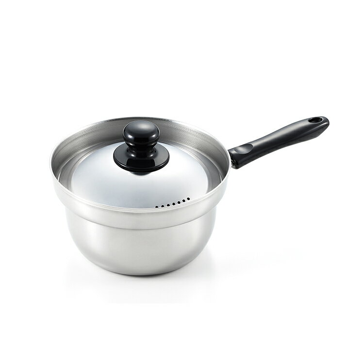 ヨシカワ 日本製 くるめん亭のふきこぼれにくい鍋 片手鍋 16cm SJ3199 ステンレス ガス火 IH 対応 燕三条 Yoshikawa