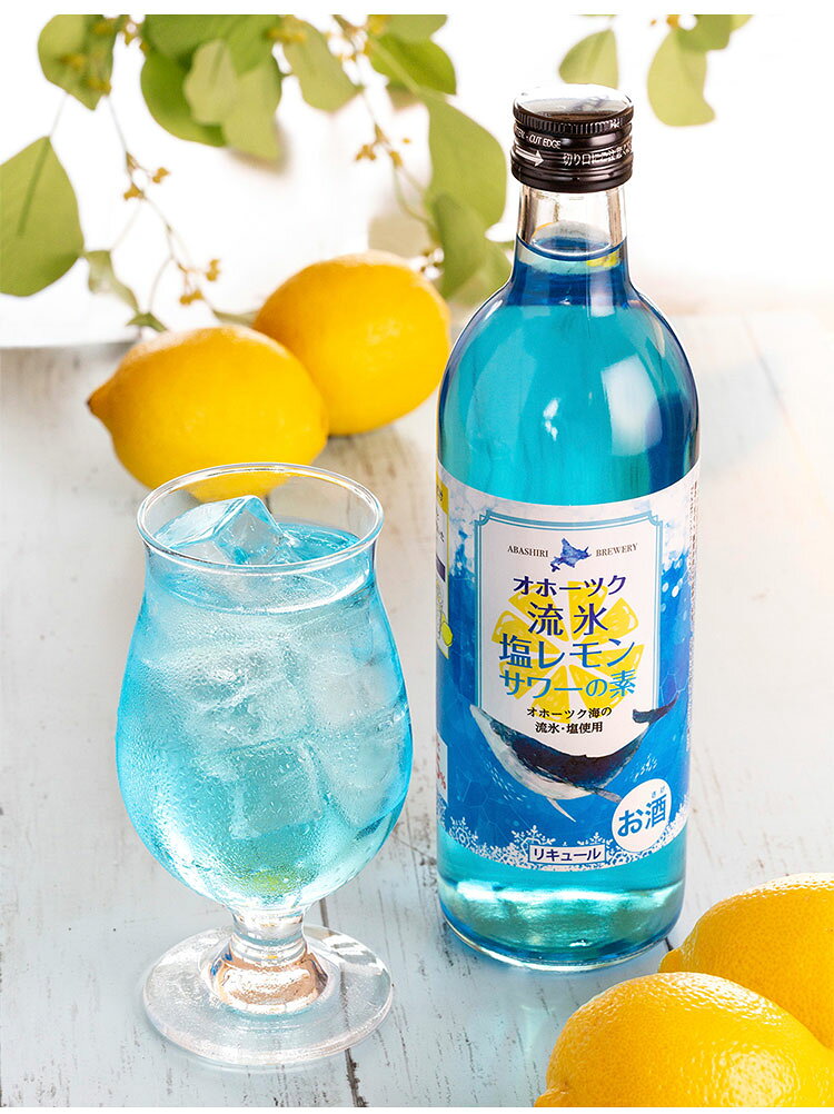 オホーツク 流氷 塩レモンサワーの素 1ケース 500ml 12本 リキュール サワー レモ...