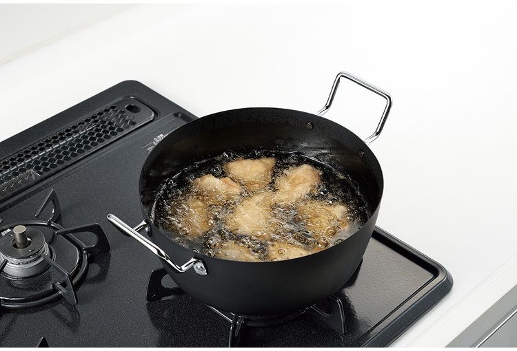 日本製 燕三条 天ぷら鍋22cm(代引不可)【送料無料】 2