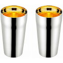 日本製 燕三条 ダブルタンブラー300ml 2P (内面金メッキ仕上げ)(代引不可)【送料無料】