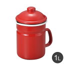 漉しアミ付オイルポット1.0L レッド(代引不可)【送料無料】