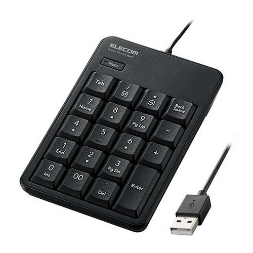 エレコム 有線静音テンキーパッド TK-TCM021SKBK(代引不可)