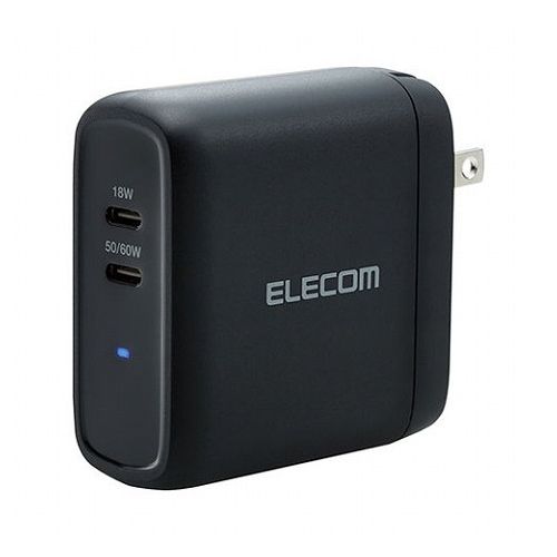 エレコム USB Power DeliveryAC充電器 68W C×2 MPA-ACCP24BK(代引不可)【送料無料】