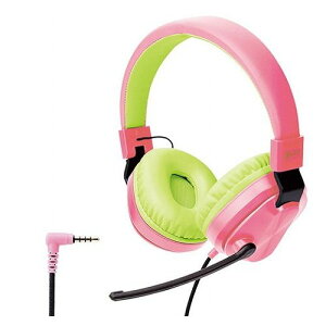 エレコム 子どもゲーム用ヘッドセット有線4極両耳マイクアーム折りたたみ HS-KDGM01TPN(代引不可)安売り