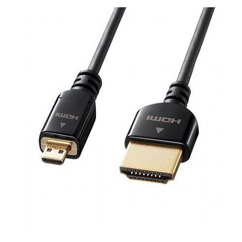 【5個セット】 サンワサプライ イーサネット対応ハイスピードHDMIマイクロケーブル...