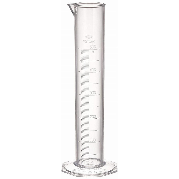 AS ケミカルシリンダー 1007 500ml/目盛5ml カンダ 036214-04