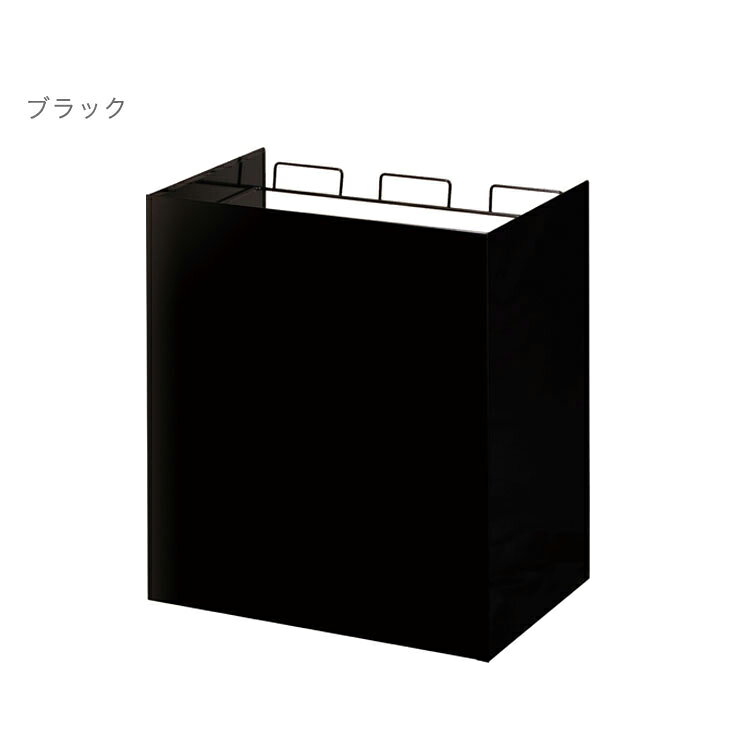 日本製 燕三条 隠せるデザインごみ箱 15L×3分別 隠しキャスター 幅45cm スリム ダストボックス ゴミ箱 白 ホワイト モノトーン おしゃれ(代引不可)【送料無料】 [3]