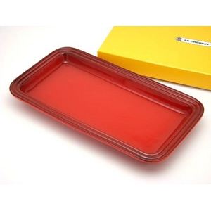 ル・クルーゼ （Le Creuset） レクタンギュラー・プレート チェリーレッド（赤） 2枚セット (代引不可)のサムネイル