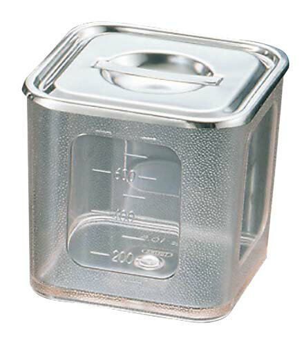 UK ポリカーボネイト 角型キッチンポット (目盛付) 10.5cm(代引不可)【送料無料】