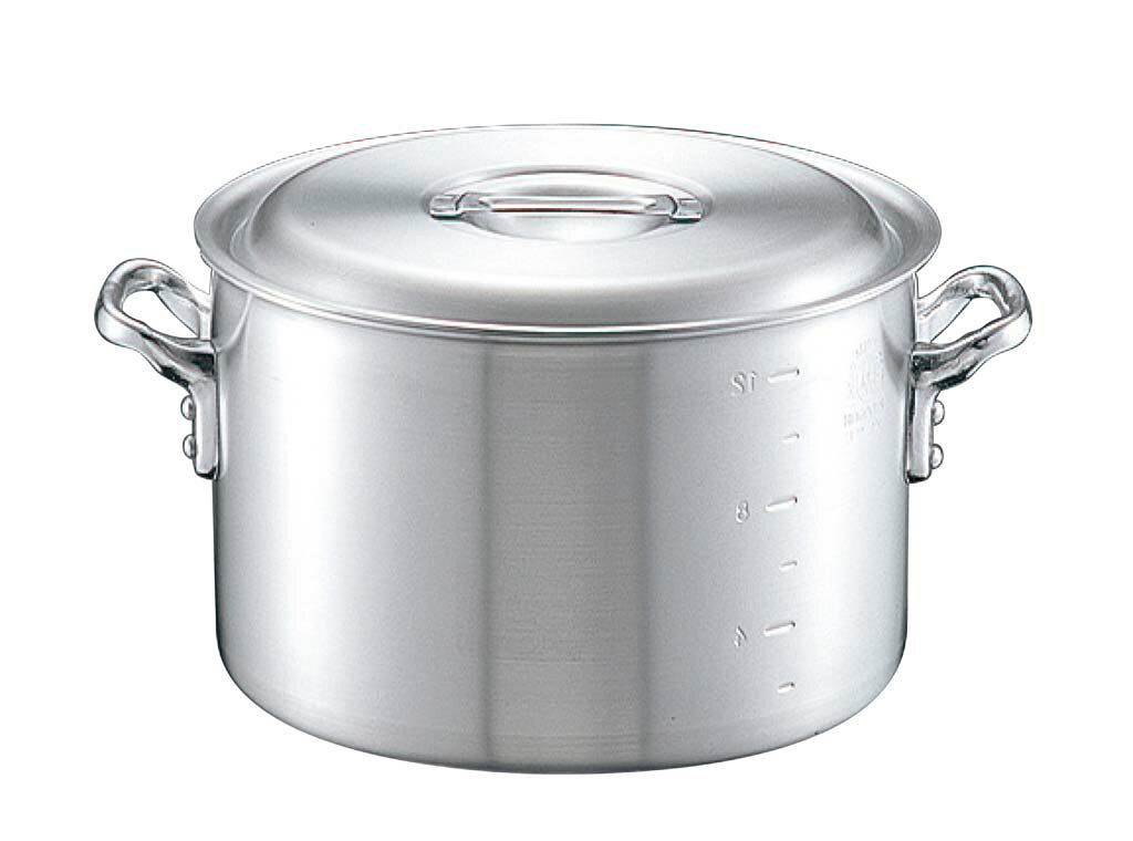 アルミ キング 半寸胴鍋 (目盛付) 48cm(代引不可)【送料無料】