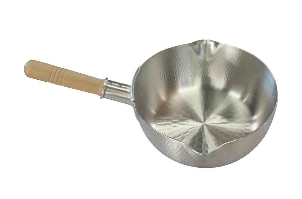 ナカオ アルミ打出 雪平鍋 (目盛付) 24cm 両口(代引不可)【送料無料】