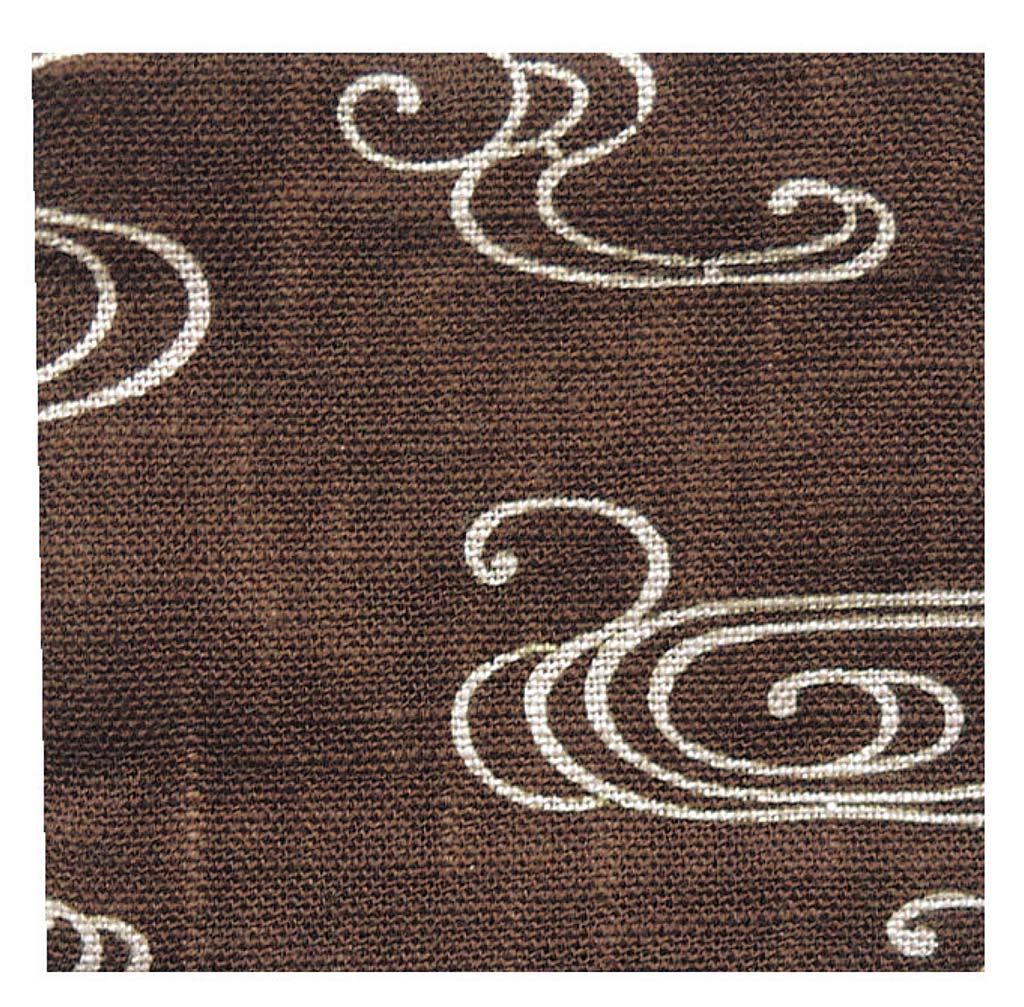 Cotton - 和風コースター (10枚入) B0046 観世水 茶(代引不可)【送料無料】