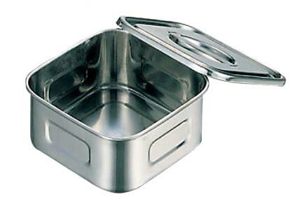 UK 18-8 浅型角 キッチンポット 13.5cm(代引不可)【送料無料】