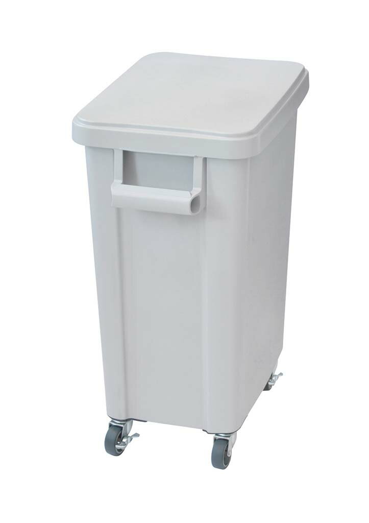 リス 厨房用キャスターペール (排水栓付) 45L グレー (GY)(代引不可)【送料無料】