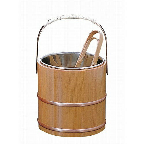 さわら アイスペール B型(トング付)φ138(12302)(代引不可)【送料無料】