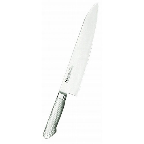 ■商品説明●刃部：モリブデンバナジウム特殊鋼を用い、切れ味、長切れを重視。●ハンドル部：18-8ステンレススチールモナカハンドル。ガラスビーズショット仕上げによる、手触りのソフト化、滑り防止。刃部とハンドル部の(溶接による)一体化で、雑菌等の付着防止など、従来の木ハンドルの衛生面での問題を克服しました。(手研本刃付)●両刃●背厚：2.2mm■直径・サイズ全長：373■深さ■重さ210g■容量●ハンドル部：18-8ステンレススチールモナカハンドル。ガラスビーズショット仕上げによる、手触りのソフト化、滑り防止。刃部とハンドル部の(溶接による)一体化で、雑菌等の付着防止など、従来の木ハンドルの衛生面での問題を克服しました。(手研本刃付)●両刃●背厚：2.2mm【代引きについて】こちらの商品は、代引きでの出荷は受け付けておりません。【送料について】北海道、四国、九州は送料を頂きます。【配送について】沖縄、離島は配送できません。予めご了承ください。