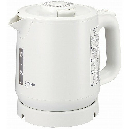 タイガー 蒸気レス 電気ケトル PCJ-H081(W)ホワイト(代引不可)【送料無料】 タイガー 蒸気レス 電気ケトル PCJ-H081(W)ホワイト(代引不可)【送料無料】