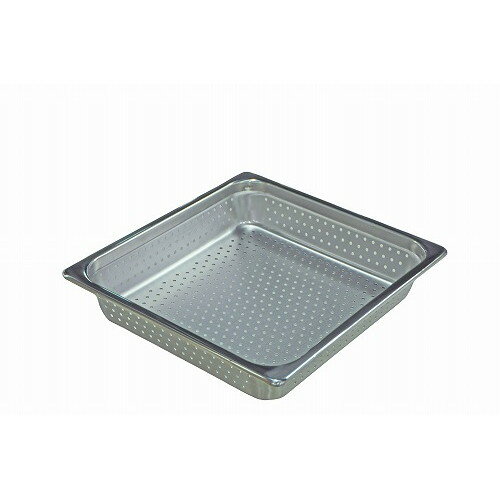 18-8 穴明ホテルパン 2/3 65mm 95232(代引不可)【送料無料】