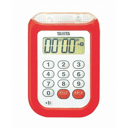 タニタ 防水大音量 タイマー 100分計 TD-377 レッド(代引不可)【送料無料】