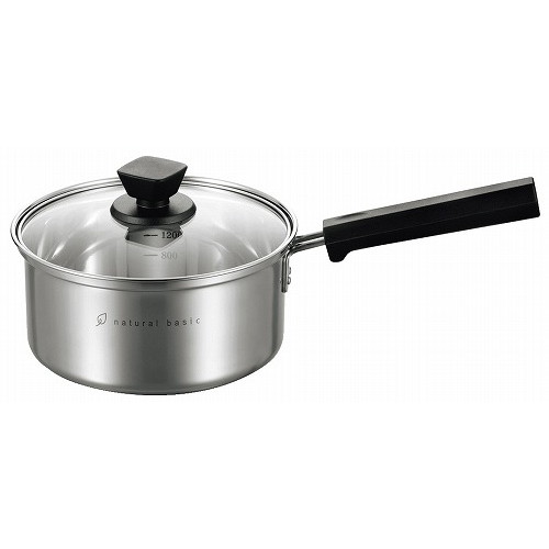 18-8 ナチュラルベーシック 深型片手鍋 18cm NBP-18S(代引不可)【送料無料】