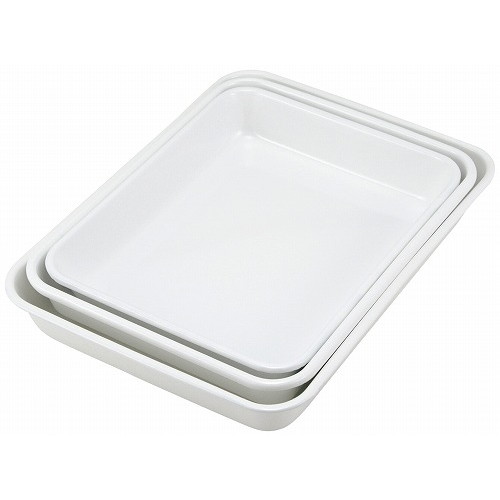 ホーロー 角バット 18取 ホワイト VA-18W(代引不可)【送料無料】