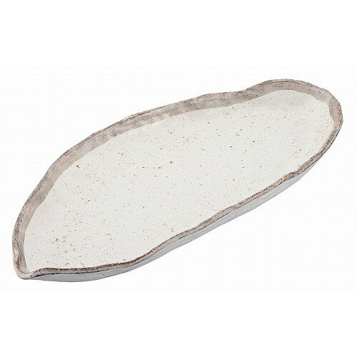 和食器コレクション 志野粉引 変わり長皿(代引不可)【送料無料】