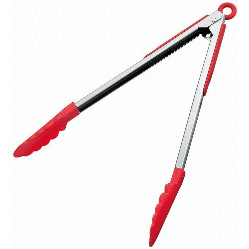 ナイロン 万能トング ロック付 9インチ 赤 KB-KE0118/RD(代引不可)