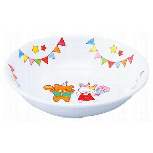 メラミン子供食器 みんなともだち 小皿 YME-2 アイボリー(代引不可)