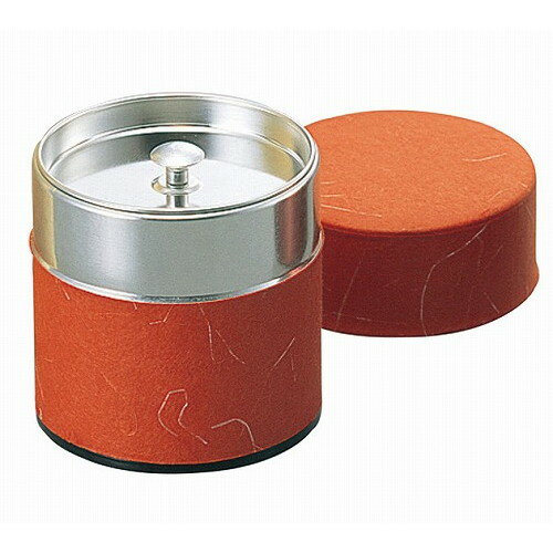 ブリキ 茶筒(ぽっかん)S 100g入 レッド(81328)(代引不可)【送料無料】