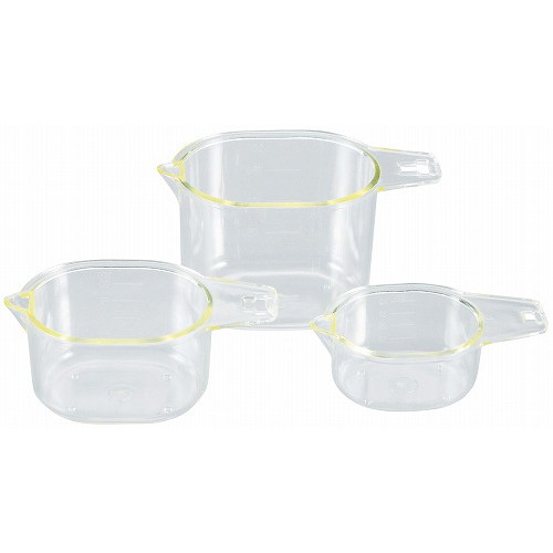 Measuring Cups - プラスチック 計量カップ 3pcs 50・100・200cc(代引不可)