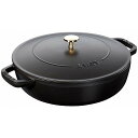 ストウブ ピコ・ココット ブレイザーソテーパン 26cm ブラック 40506-542(代引不可)【送料無料】