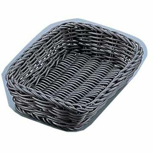 萬洋 樹脂バスケット 角長 27cm こげ茶 WBS2504【送料無料】