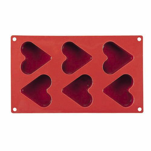 Cake Forms - Marttellato(マルテラート) フレキシブルモルドSF036 65 ハート 6ヶ取 WSL51【送料無料】