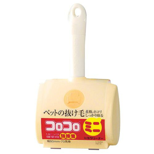 ニトムズ コロコロミニ リビング・寝室用 強接着 C0050 JKL7301 JANコード 4904140210502●規格:本体(テープ1巻入)●メーカー品番:C0050●間口×全長(mm) :80×208●材質：ポリプロピレン・防錆処理鉄線■幅80×全長208 巻芯内径 :φ38テープサイズ:幅80×70周巻 (段差ミシン目入・すじ塗り粘着加工)■ペットの抜け毛・花粉・ホコリをしっかり取ります。■めくりやすく、切りやすいクッキリテープ採用■ケース付【送料について】北海道、沖縄、離島は送料を頂きます。