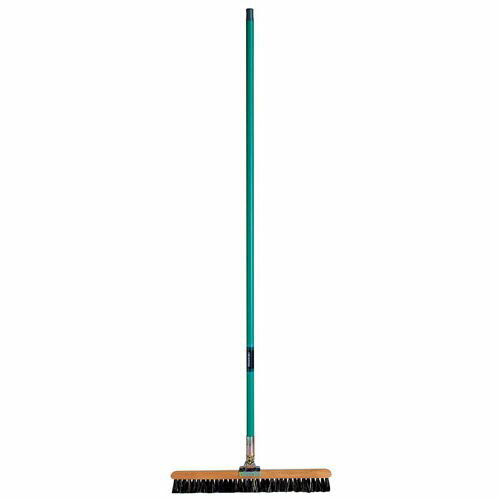 テラモト パイプ柄自在ホーキ 45cm KHC3502 JANコード 4904771189109●規格:45cm●幅×全長(mm):450×1340●材質：頭:天然木・スチールクロームメッキ、毛：ポリエステル60%（再生樹脂)、・黒パーム20%・馬毛20%、柄:スチールにPP接着被膜■材質: 頭/天然木・スチールクロームメッキ 毛/再生ポリエステル60%・黒パーム20%・馬毛20% パイプ柄/φ22.2 スチールパイプにポリエチレン接着被膜毛の長さ:約40mm■柄が180度自在に曲がって,毛先は床面にフィット。■細かなホコリもキレイに掃けます。【送料について】北海道、沖縄、離島は送料を頂きます。