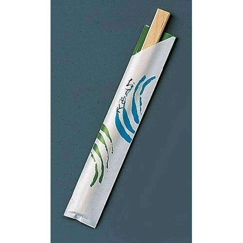 ツボイ 割箸袋入 細波 白樺小判 20.5cm (1ケース100膳×40入) XHS98【送料無料】