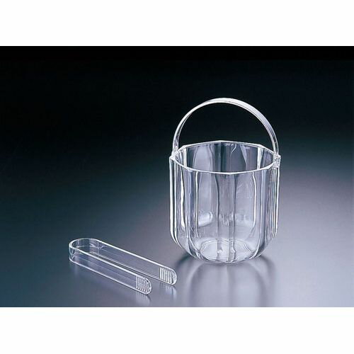 遠藤商事 アクリル アイスバケット(トング付) 122-016 クリアー PAIB401