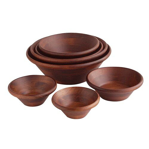 Wooden - ヤマコー 天然木サラダボウル こげ茶 18cm PSLL903