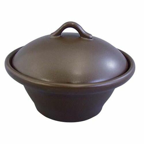 ミナミ産業 萬来鍋 丸型こげ茶 (蒸気二重鍋方式) 小 1人前用 QNB2002【送料無料】