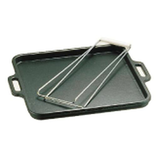 トキワ トキワ鉄オイル焼角型（専用ハンドル付） 25×25cm QOI02001 JANコード 4968287002536●間口×奥行(外寸mm):25×25●間口×奥行(内寸mm):234×234●高さ(mm):15●重量(kg):3.0●(底面)間口×奥行(mm):230×230●材質：FC150■※IH対応【送料について】北海道、沖縄、離島は送料を頂きます。
