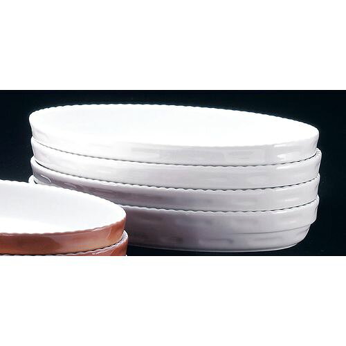 Gratin Dishes - ロイヤル ロイヤル スタッ小判グラタン皿 ホワイト PB240-28 RLI9003【送料無料】