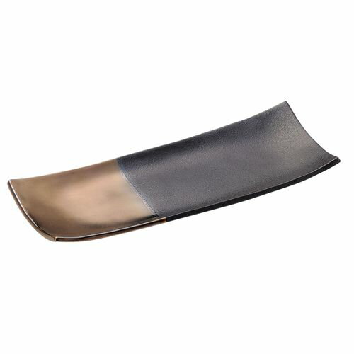 楽天リコメン堂キッチン館M-style 奏 長角皿 ゴールドブラック 21cm RSU0701