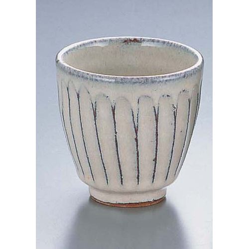 Tea-Utensils - エムズジャパン 白釉彫湯呑 D06-37 RYN9301【送料無料】