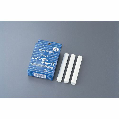 日本理化学 レインボーチョーク(10本入) 白 RAC-10-W PTY4601