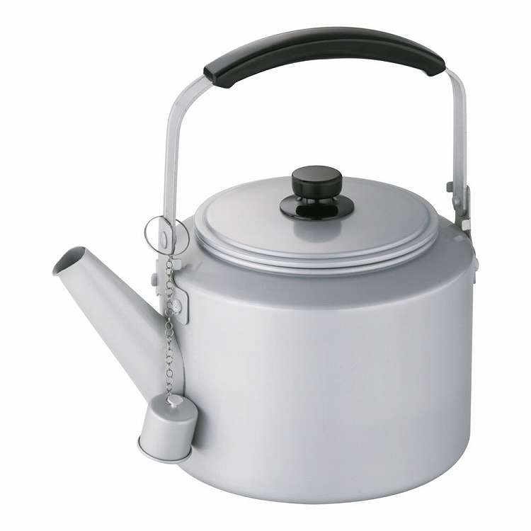 Kettles - アルマイト シルバーハイケットル大型 (キャップ付き) 8L(代引不可)【送料無料】