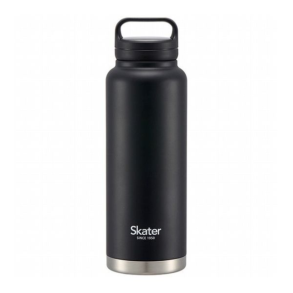スケーター 保冷保温 スクリューハンドル付き ステンレス水筒 マグボトル 1200ml ブラック おしゃれ Skater