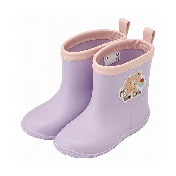 スケーター ワッペン 付き レインブーツ 長靴 キッズ 子供 15cm おしゃれ かわいい Bear Cafe RIBTW15 ..