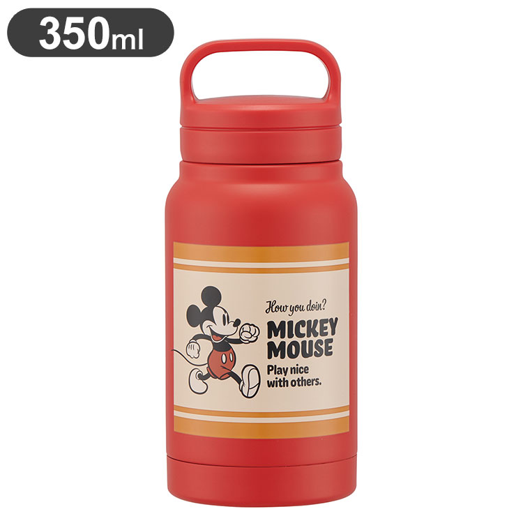 ミッキーマウス スケーター 保冷保温 スクリューハンドル付き ステンレス水筒 マグボトル 350ml ミッキーマウス STSC4 Skater【送料無料】