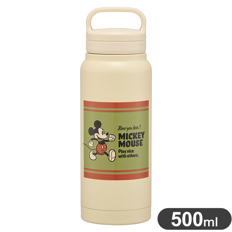 Mug Bottle - ミッキーマウス スケーター 保冷保温 スクリューハンドル付き ステンレス水筒 マグボトル 500ml ミッキーマウス STSC5 Skater【送料無料】