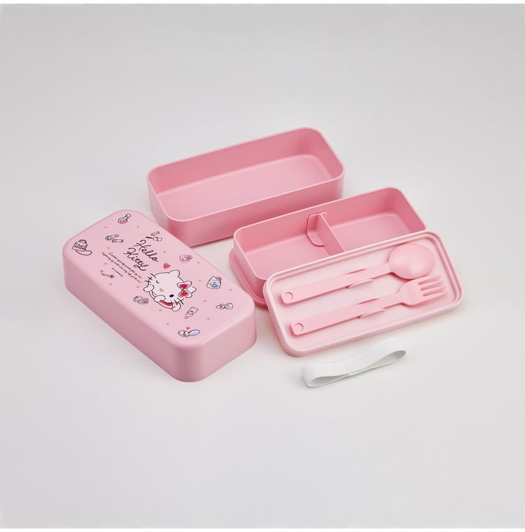 ハローキティ サンリオ sanrio 水彩コスメ ランチボックス 1000ml 2段 お弁当箱 カトラリー付き 大人 PLB10WSB スケーター skater【送料無料】 2